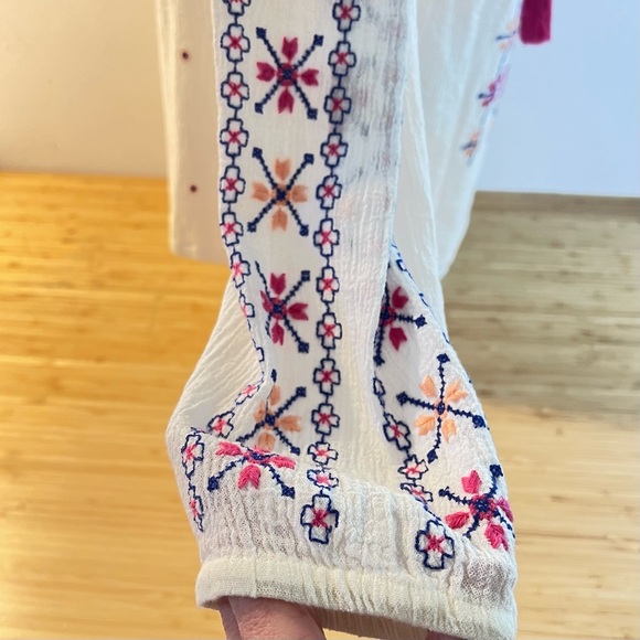 NWOT Robert Roller Rabbit Embroidered Gauze Tunic - Picture 10 of 14